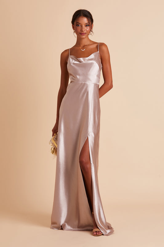 Lisa Long Satin Bridesmaid Dress in ...